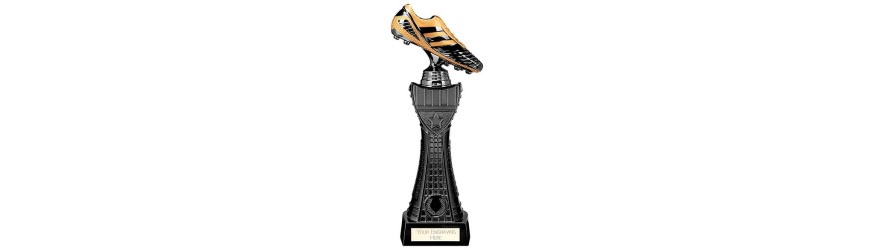 BLACK VIPER TOWER FOOTBALL RESIN TROPHY - 3 SIZES - 25.5CM - 32CM BLACK VIPER TOWER FOOTBALL RESIN TROPHY - 3 SIZES - 25.5CM - 32CM